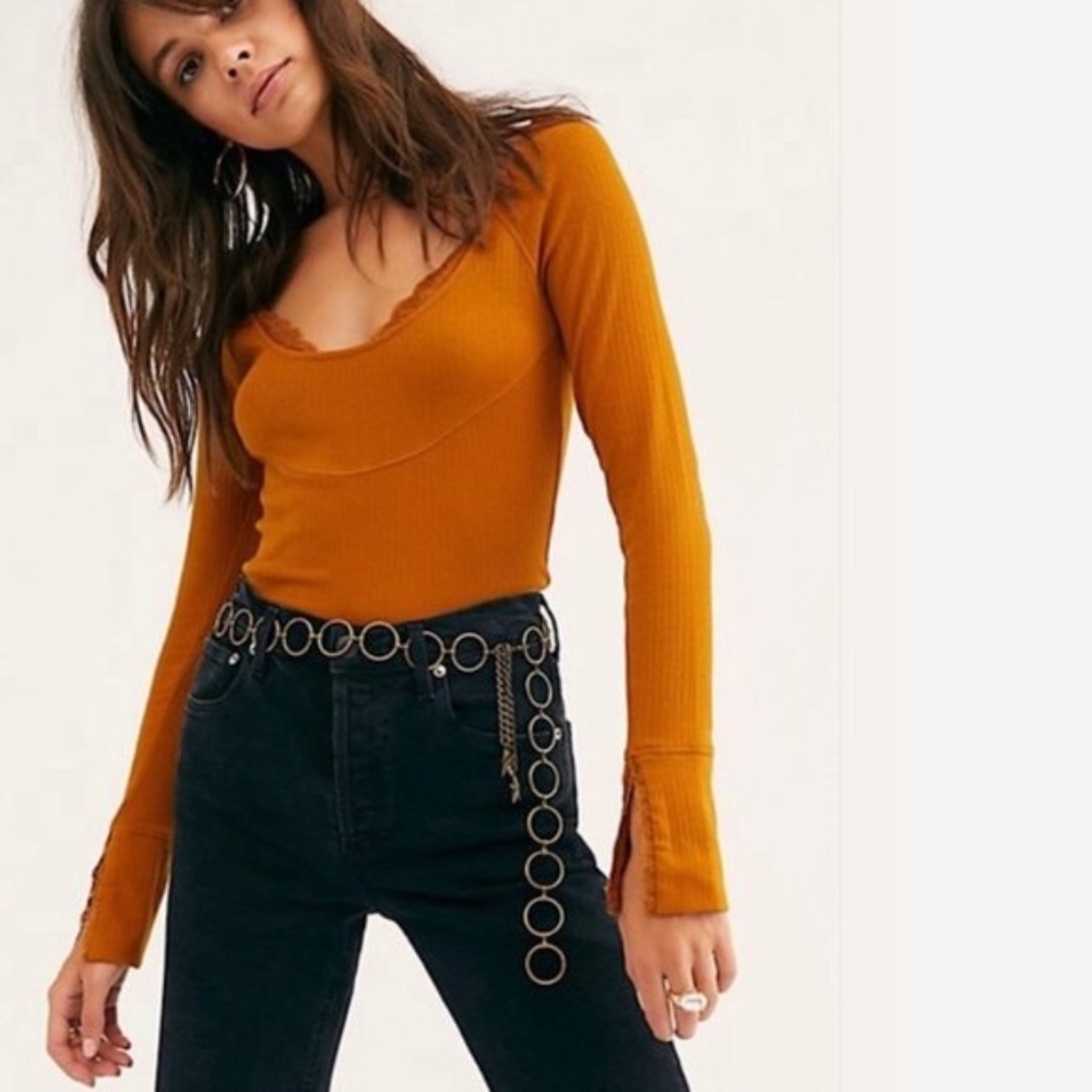 Free People Bit of Lace Layering Top
